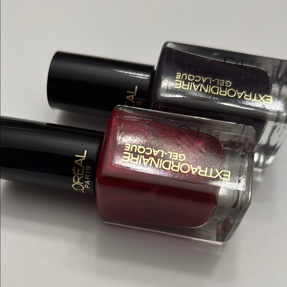 L'Oreal Extraordinaire Gel Lacque Set - Red and Purple